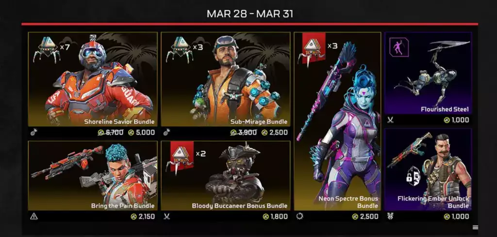 Apex Legends Sun Squad Collection Event Store-Artikel.