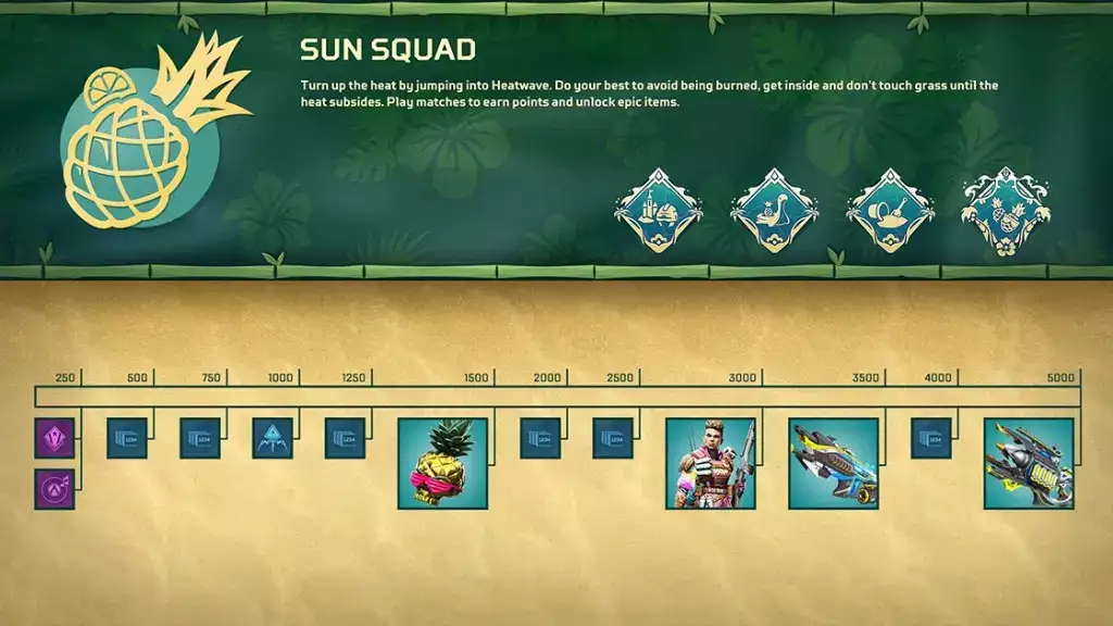 Apex Legends Sun Squad Collection Event-Belohnungs-Tracker.