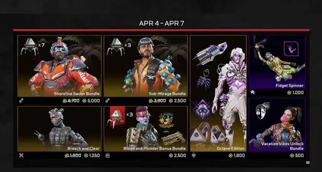 Apex Legends Sun Squad Collection Event Store-Artikel.