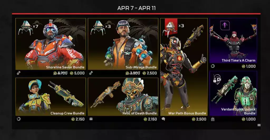 Apex Legends Sun Squad Collection Event Store-Artikel.