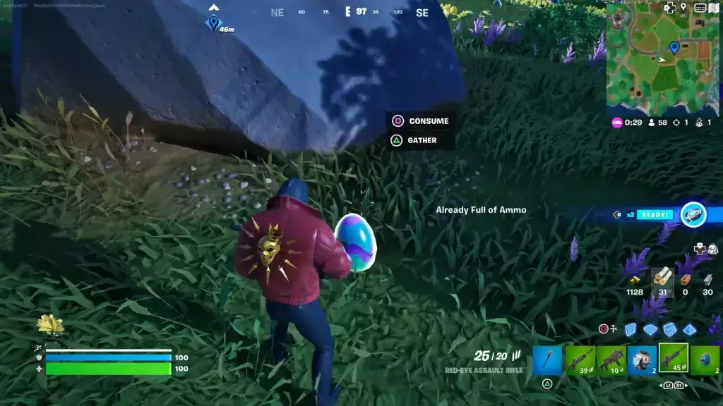 Eier gelegt in Fortnite.