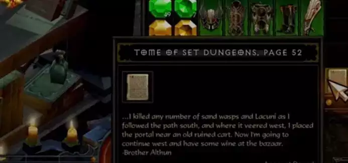 Diablo 3 Tome of Set Dungeon-Seiten, wie man den Altar der Riten-Siegel Ring of Royal Grandeur freischaltet