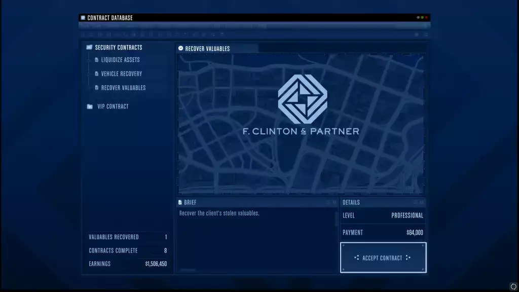 Sicherheitsverträge sind über die Agentur in GTA Online erhältlich.