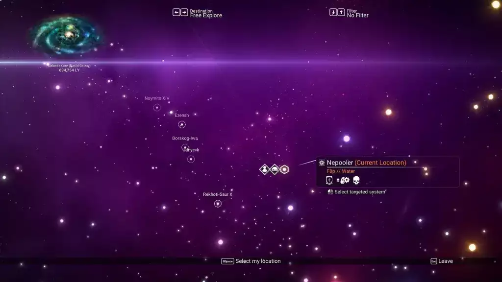 No Man's Sky Galaxy Karte