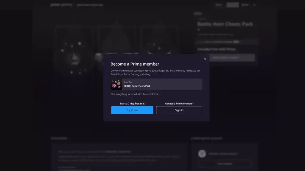 Lost Ark Amazon Prime Gaiming Rewards März 2023 Melden Sie sich sieben Tage kostenlos im Konto an