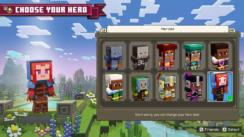 minecraft legends besten heldencharakter wählen