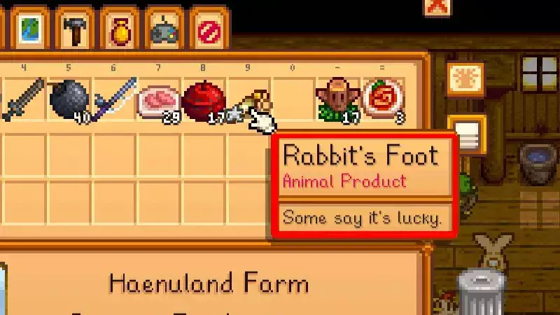 Rabbits Foot Stardew Valley