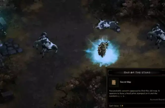 Diablo 3 Royal Calf Kuh Haustier Wirts Bein, wie man eine Anleitung zur Verdunkelung der Tristram-Karte mit Sternenkühen erhält