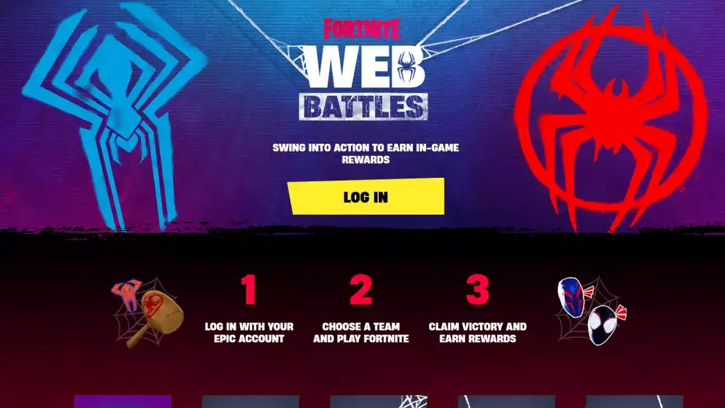 Melden Sie sich mit Ihrem Epic Games-Konto an, um an Fortnite Web Battles teilzunehmen.