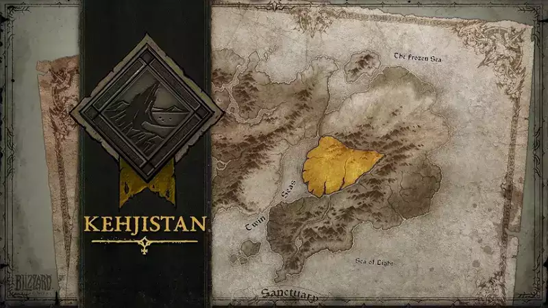 Diablo 4 Kehjistan-Kartenführer auf der Westseite der Karte