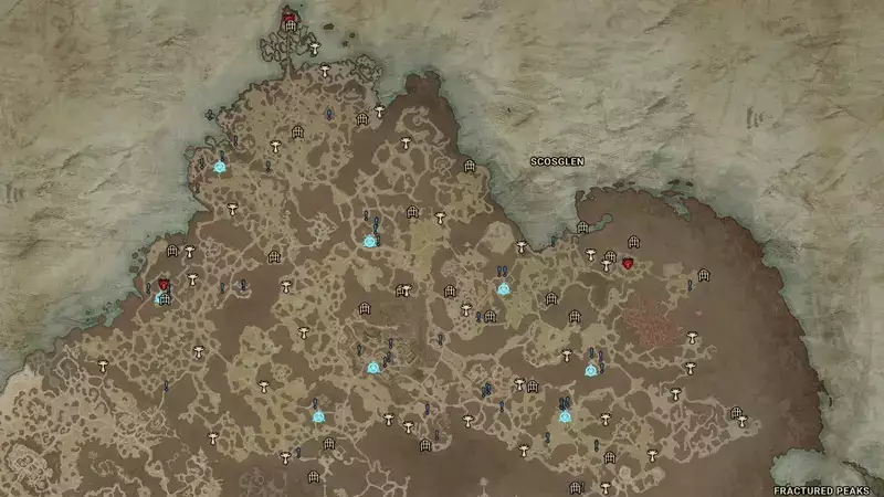 Diablo 4 Scosglen Map Guide POIs und Details