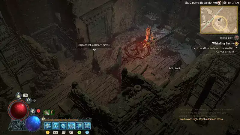 Diablo 4 Quest-Leitfaden zum Schnitzen der geistigen Gesundheit, finde Hinweise zum Lorath-Genbar-Mohman-Dämonenboss-Kampf