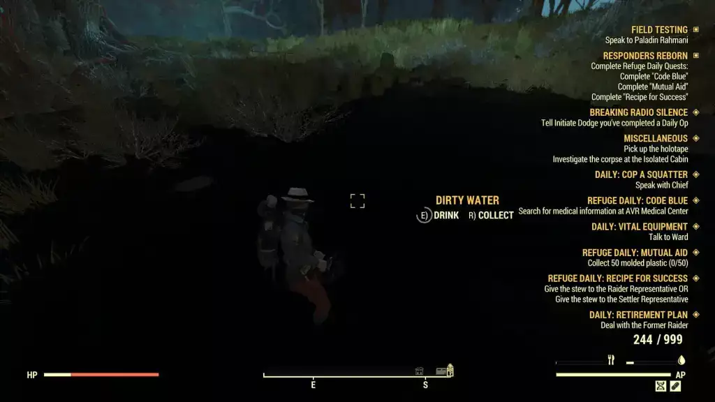 Sie können schmutziges Wasser an jedem Gewässer rund um Appalachia, Handpumpen und dergleichen sammeln.  (Bild: Hritwik / Bethesda)