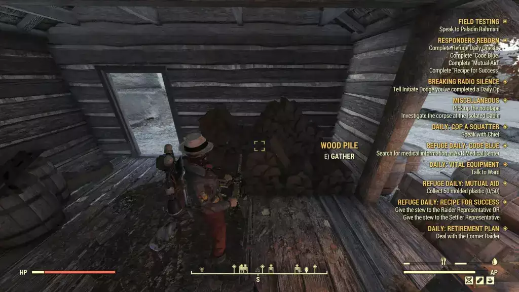 Fallout 76 Holzhaufen