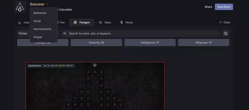 Bester Paragon-Board-Planer, Diablo 4, alle Klassen, Fähigkeitsbäume, Glyphen, Knoten, Sockel, legendär, d4builds.gg