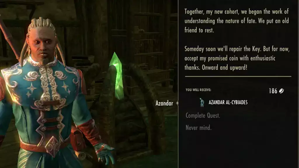 The Elder Scrolls Online Companion Guide Azandar Al Cybiades, wie man die Quest abschließt