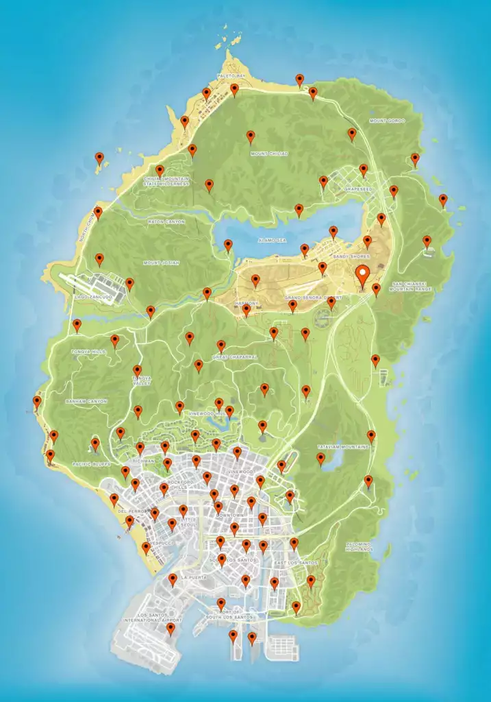 GTA Online, alle Actionfiguren, alle Standorte auf der Karte