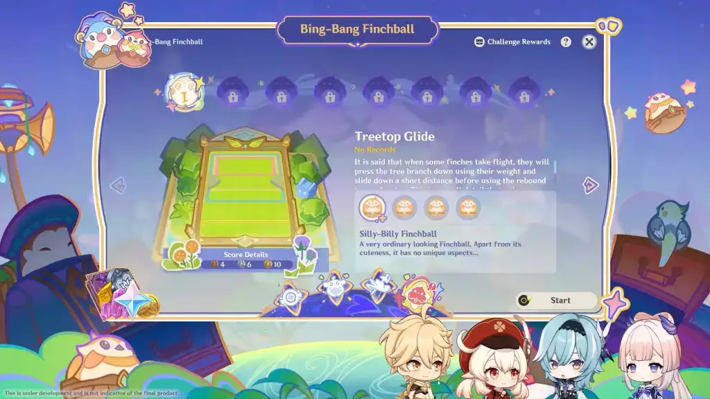 Bing-Bang Finchball-Modus im Genshin Impact Secret Summer Paradise Event.  (Bild: HoYoverse)