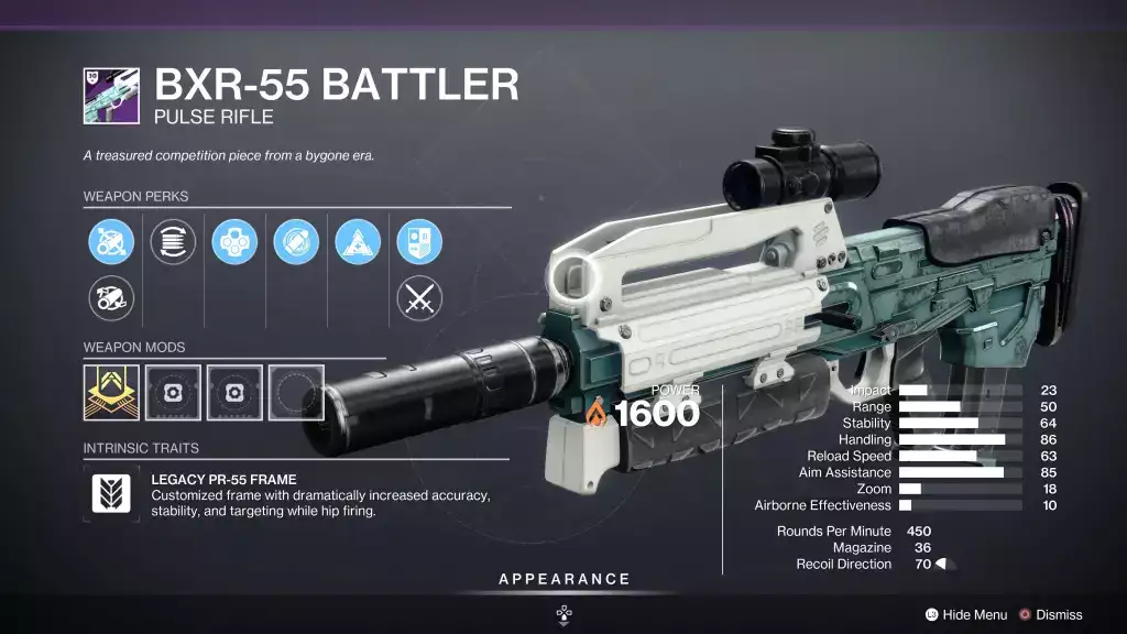 Bxr 55 Battler Rifle God Roll