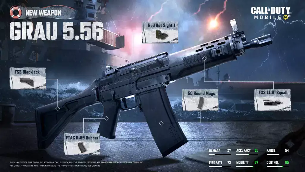 Anleitung zum Freischalten von Grau 5.56 AR in COD Mobile Staffel 6.