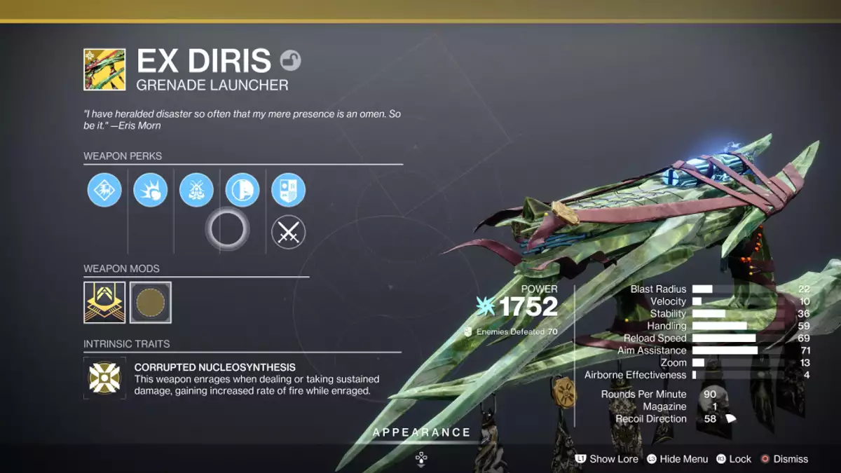 How to Get Ex Diris Catalyst in Destiny 2