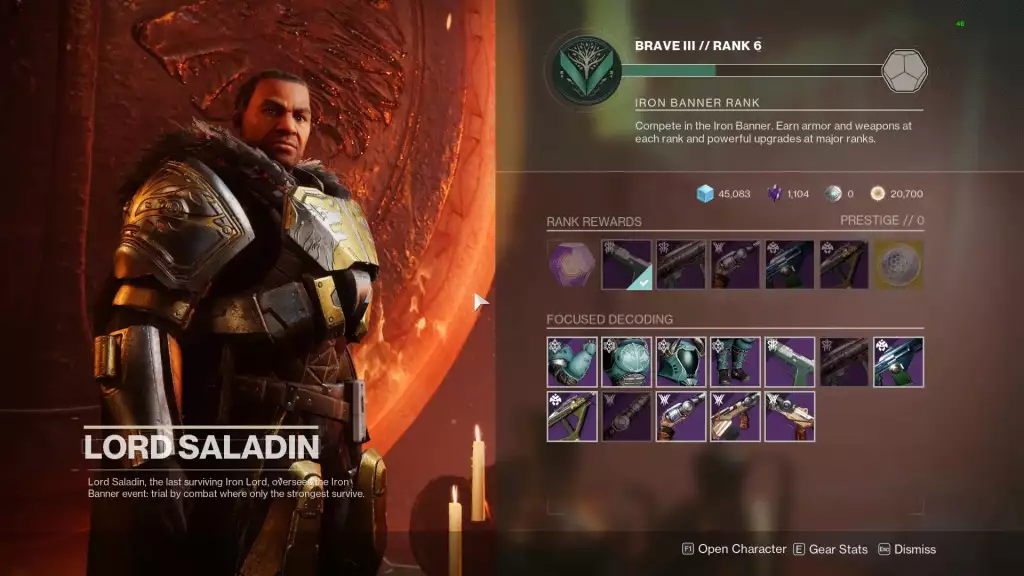 Investieren Sie Eisenbanner-Engramme in Lord Saladin in Destiny 2.