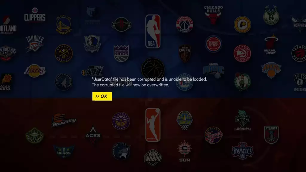 Die Meldung „NBA 2K24 Userdata Corrupted“ bezieht sich auf den reservierten Speicher.