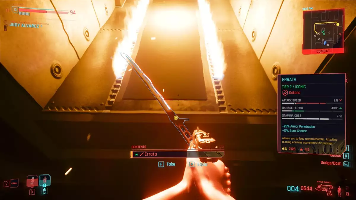 Where To Find Iconic Thermal Katana Errata In Cyberpunk 2077