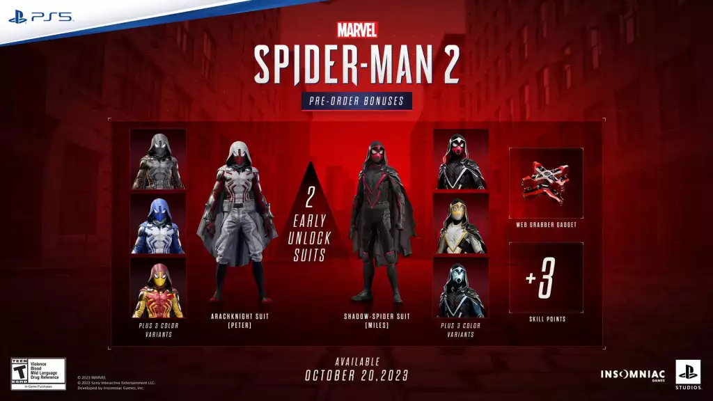 Vorbestellungsboni für Marvel's Spider-Man 2