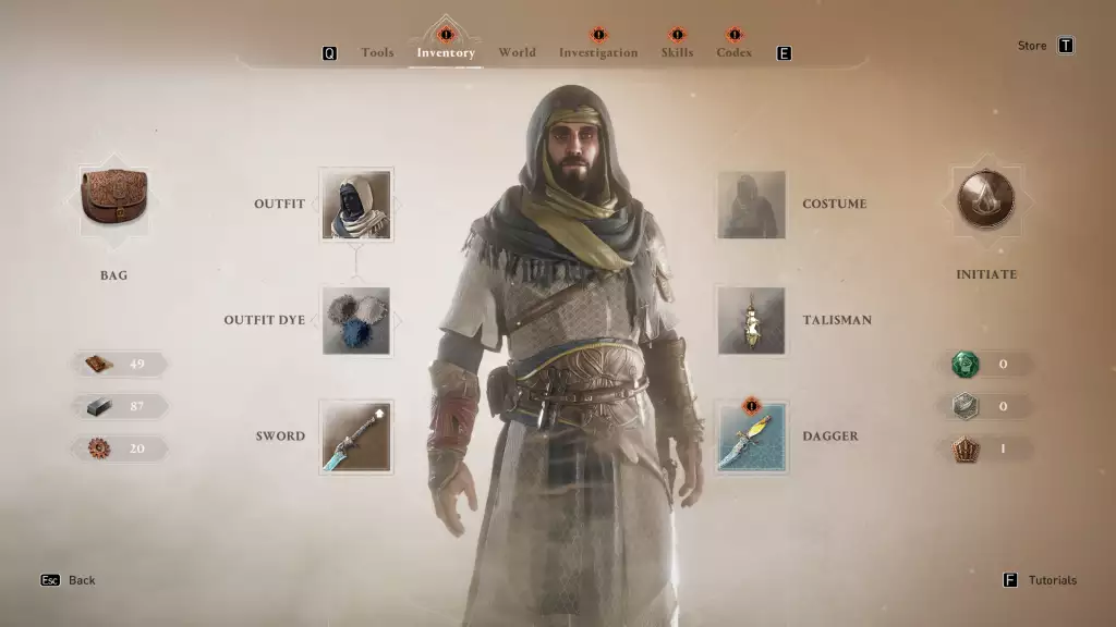 Assassin's Creed Mirage-Inventar 