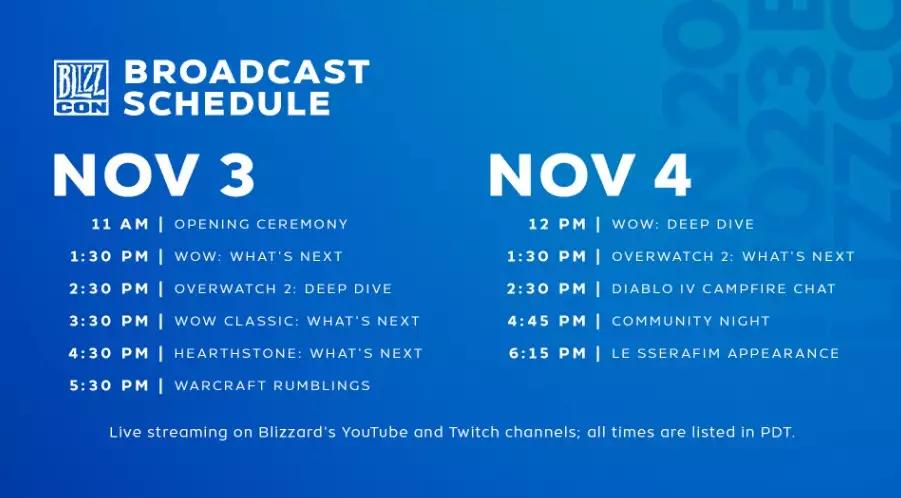 BlizzCon 2023 Zeitplan Live-Stream Termine Zeiten Übertragungen Spiele Warcraft Rumble Wow Diablo Overwatch