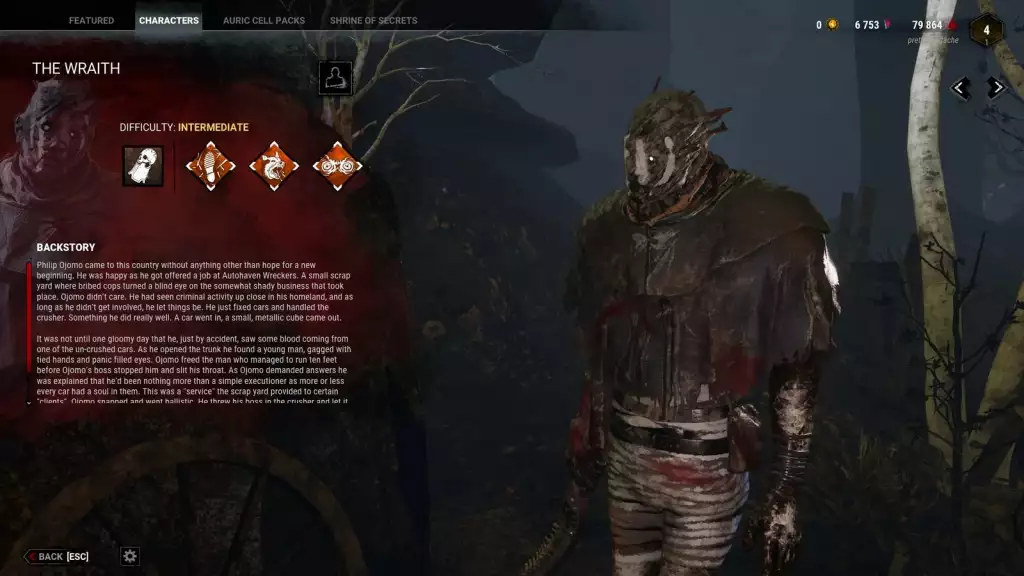 Wraith Dead by Daylight Killer Perks Macht