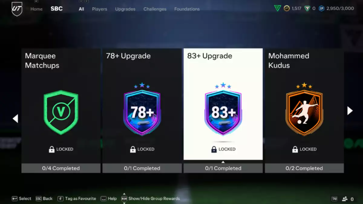 EA FC 24: 83+ Upgrade SBC Solution