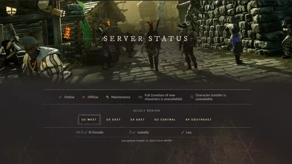 Population und Spieleranzahl des New World Servers