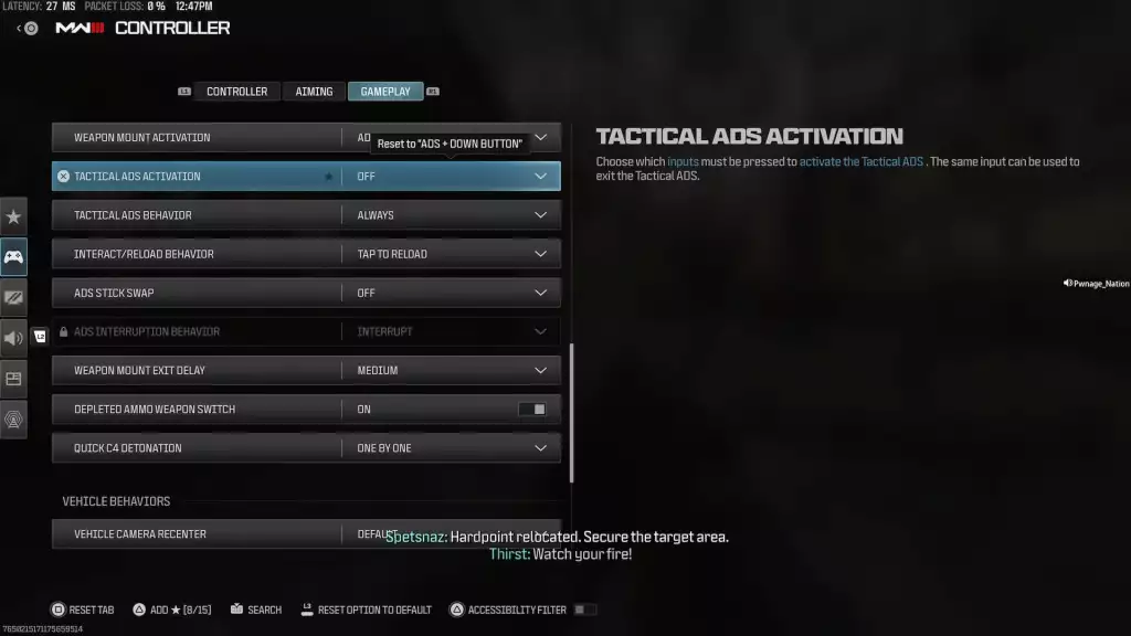 Tac-Stance in MW3 deaktivieren