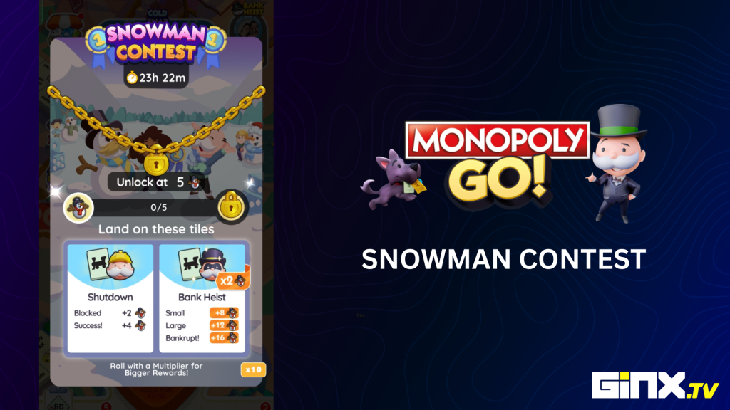 Schneemann-Wettbewerb in Monopoly Go