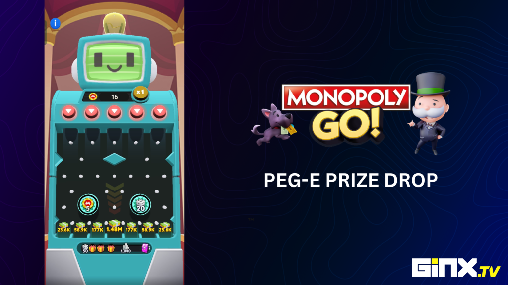 Peg-E Prize Drop-Event in Monopoly Go. 