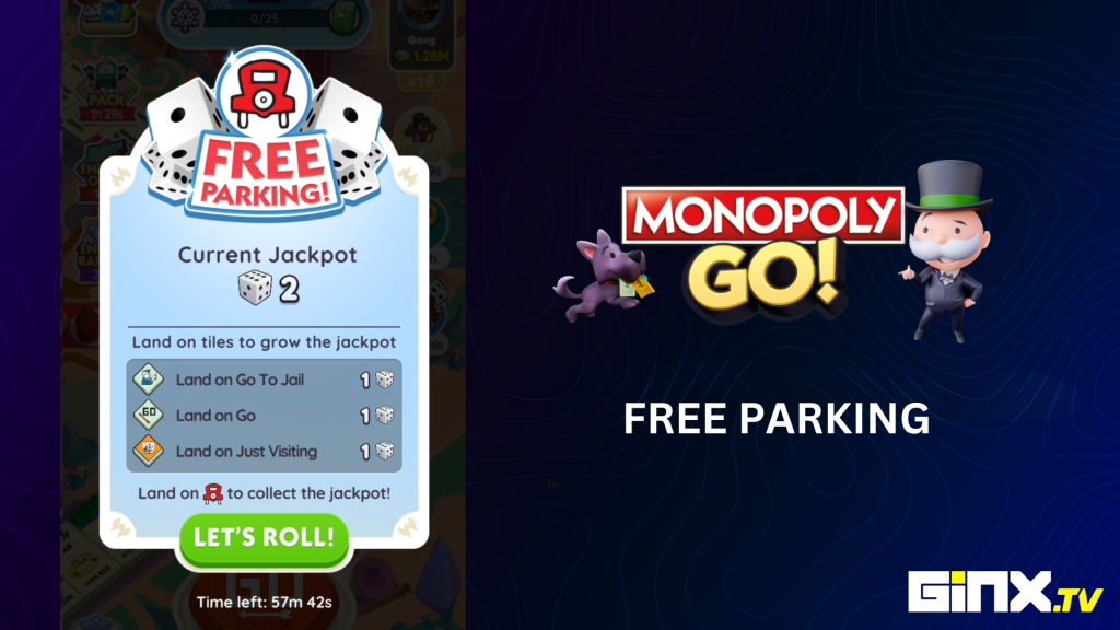 Kostenloses Parken-Event in Monopoly Go. 