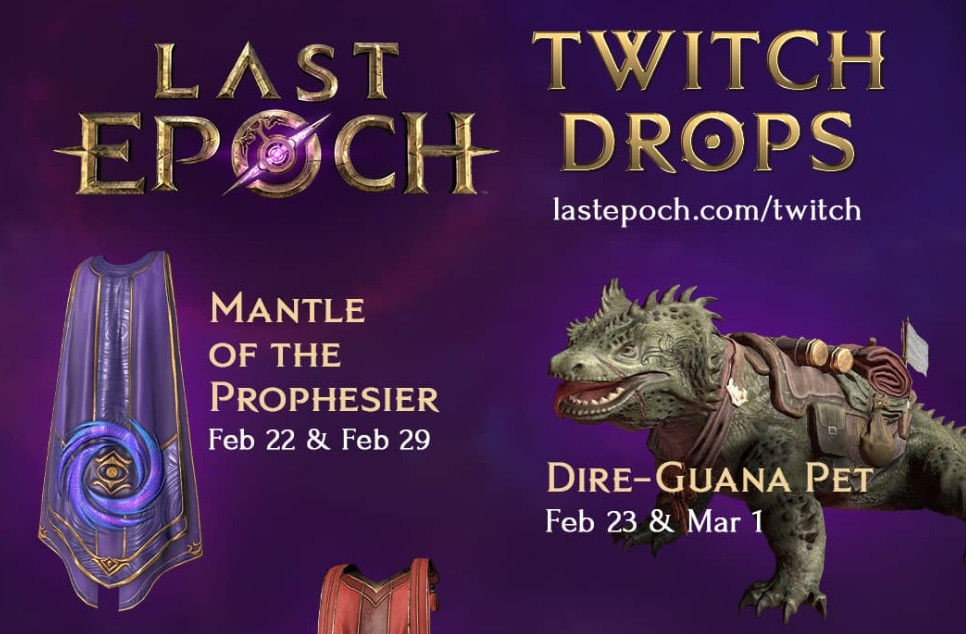 Last Epoch Twitch Drops, wie man den Anspruchsinventarplan, Belohnungen, Gegenstände, Kosmetika erhält