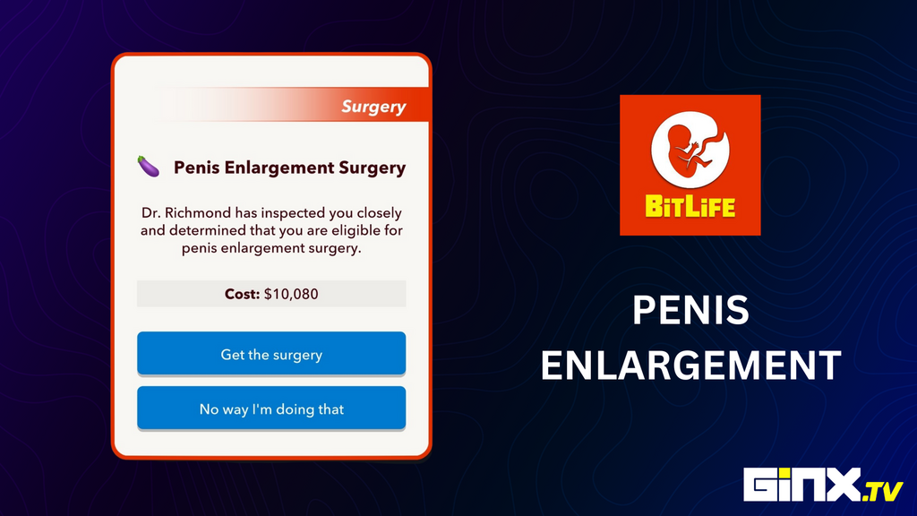 Eine Penisvergrößerungsoperation ist bei BitLife ziemlich teuer. 