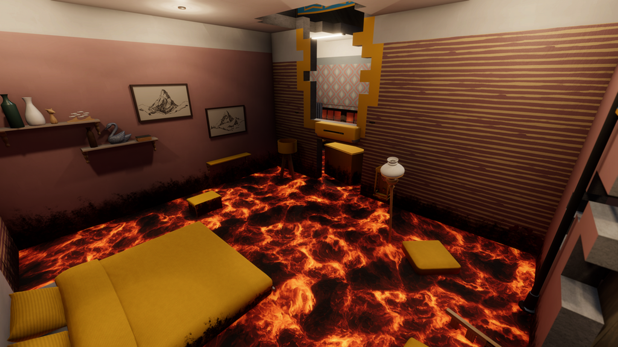 Wie man „Floor is Lava“ in House Flipper 2 spielt