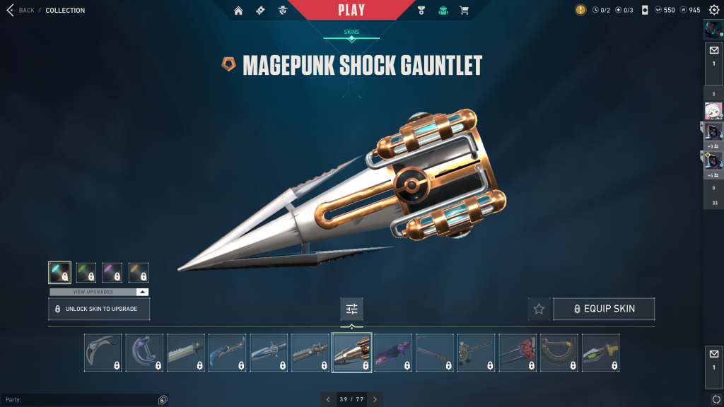 Magepunk Shock Gauntlet Skin in Valorant.