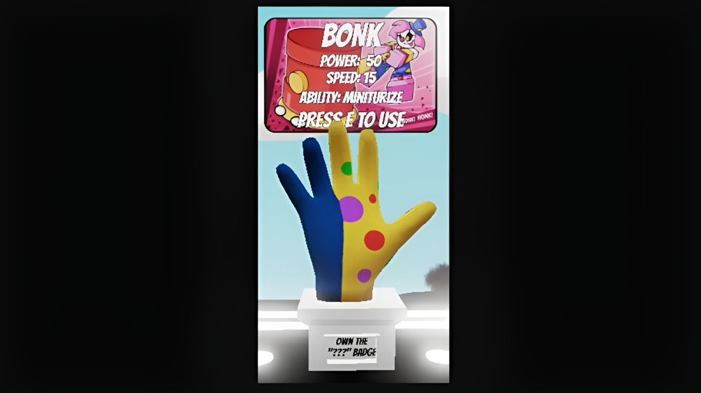 Durchgesickerte Statistiken und Fähigkeiten von Bonk Clown Glove in Roblox Slap Battles