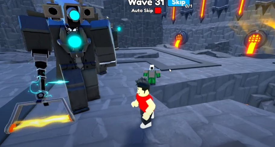 Roblox Toilet Tower Defense Astro Upgraded Titan Cameraman freischalten, Upgrade-Preis erhalten, Kosten kaufen, Robux-Edelsteine ​​auf dem Markt kaufen