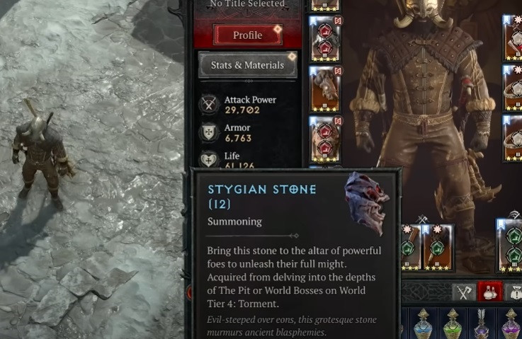 Diablo 4 Stygian Stones Staffel 4, wie man eine Farm schnell in die Grube bringt, verwendet gequälte Echos