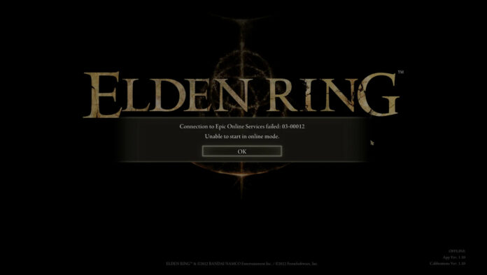 Fehlerbehebung bei der Verbindung von Elden Ring zu Epic Online Services fehlgeschlagen
