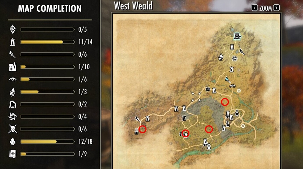 Die zu absolvierenden Rituale finden an vier einzigartigen Orten in der gesamten Region West Weald statt. (Bild: ZeniMax Online Studios / Ashleigh Klein)