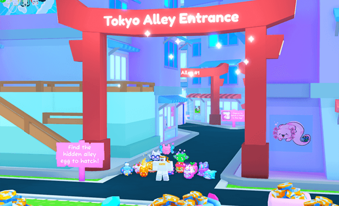 Pet Simulator 99 Tokyo Alley Egg-Standort