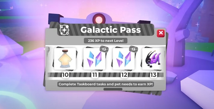 Roblox Adoptiere mich Starhopper Haustier Galactic Pass Sean, wie man Levels verdient