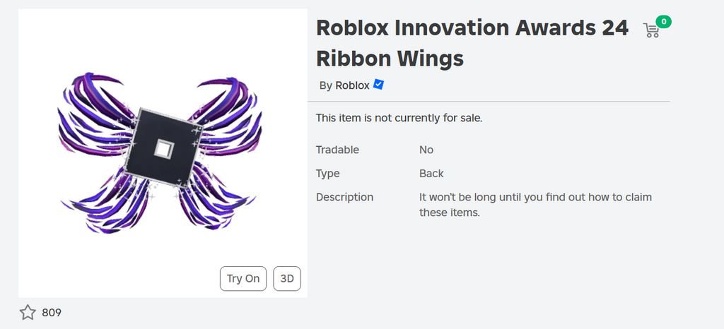 Ribbon Wings als Belohnung für die Roblox Innovation Awards 2024. (Bild: GINX)